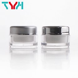 DN05 : Double Layer Jar with Shinny Silver or Matt Silver Cap